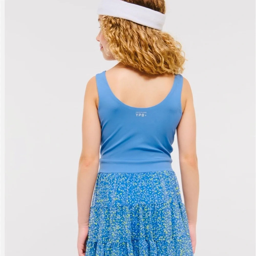 Abercrombie Kids YPB Periwinkle Blue Mesh Mini Dress w Shorts Sz. 11/12 - Picture 3 of 14